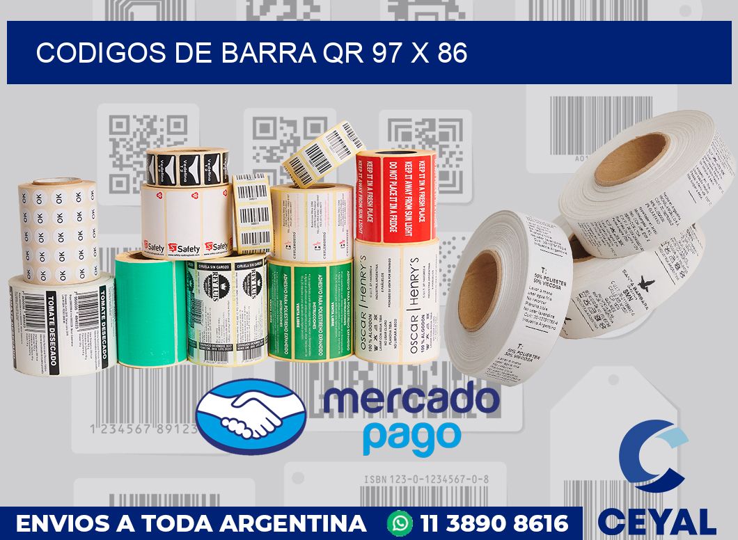 Codigos de barra QR 97 x 86