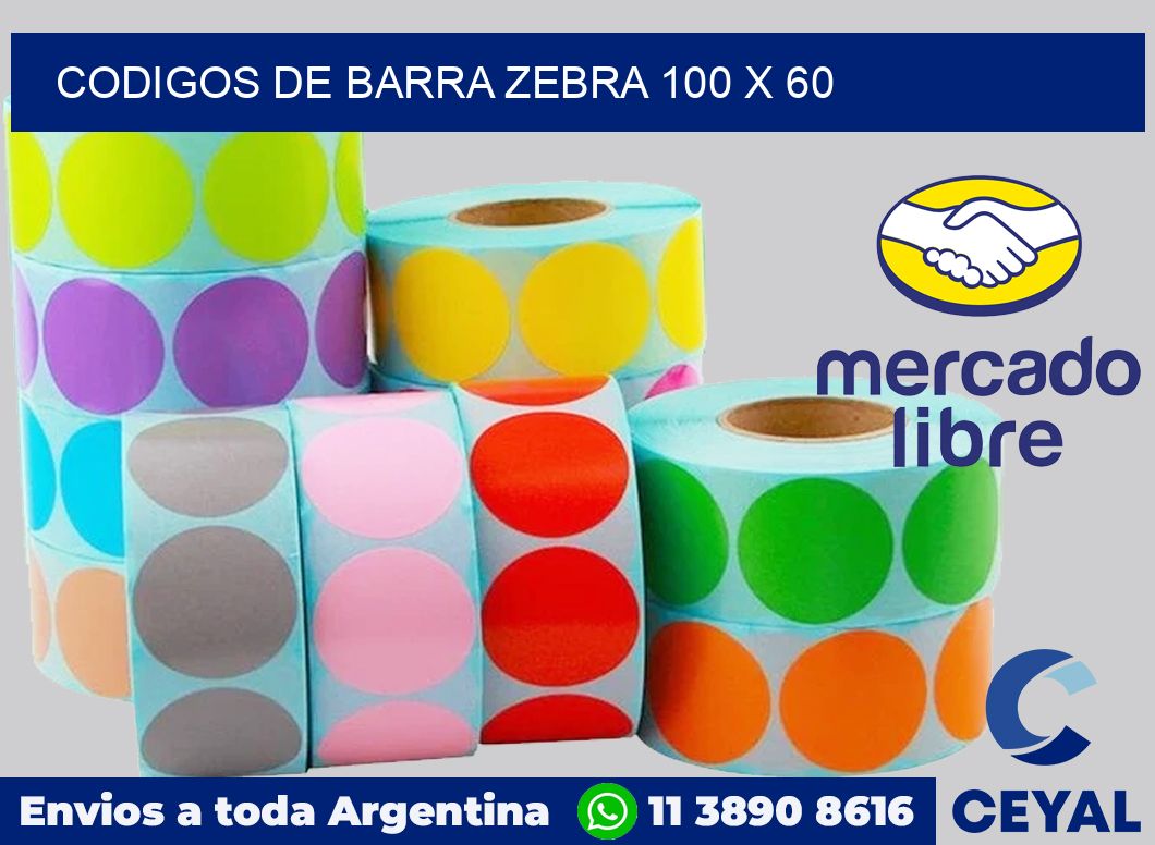 Codigos de barra Zebra 100 x 60