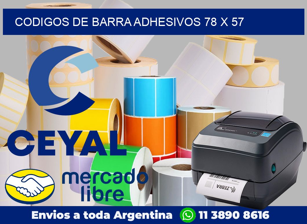 Codigos de barra adhesivos 78 x 57