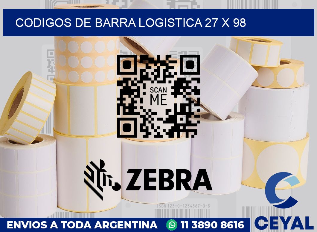 Codigos de barra logistica 27 x 98