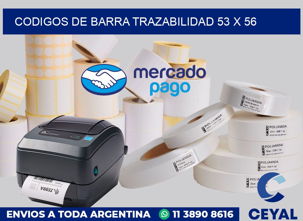 Codigos de barra trazabilidad 53 x 56