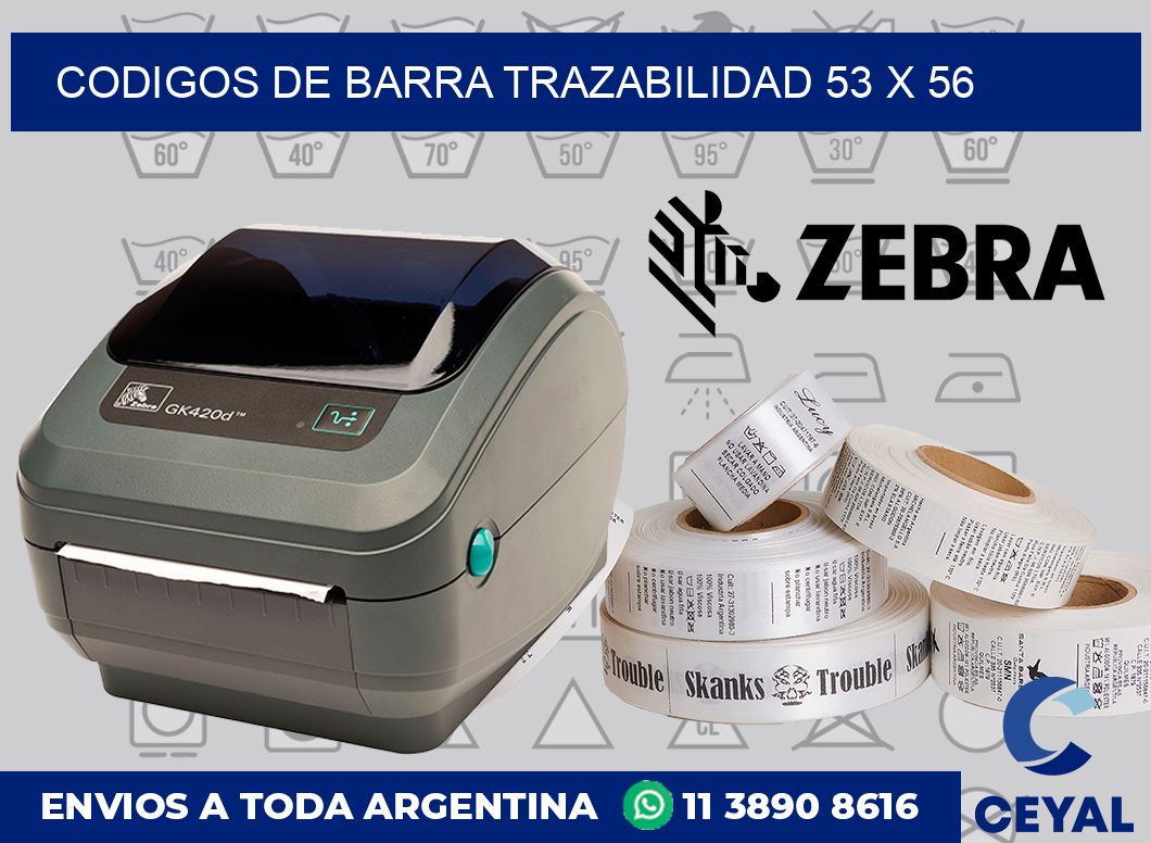 Codigos de barra trazabilidad 53 x 56