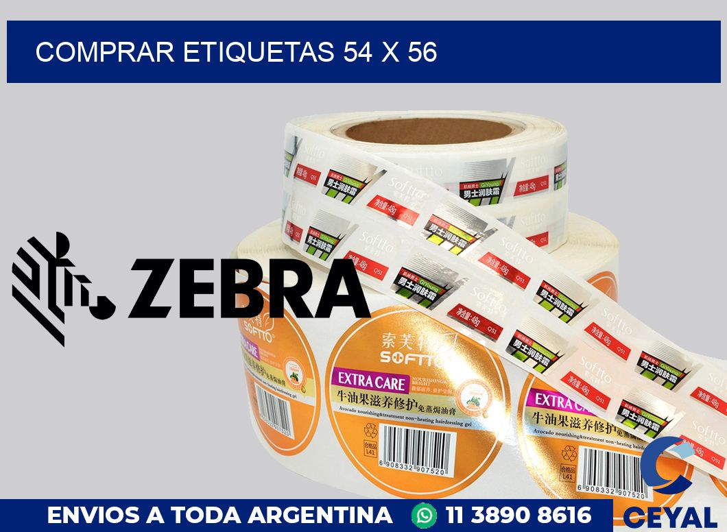 Comprar etiquetas 54 x 56