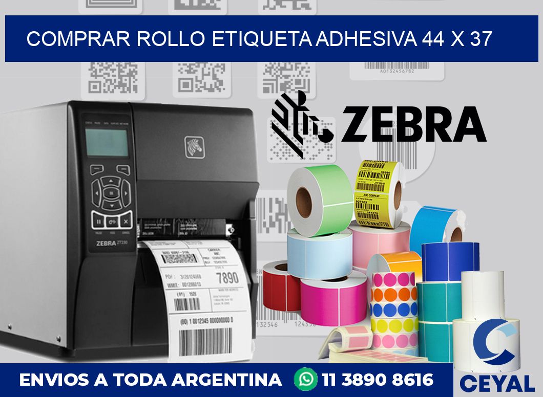 Comprar rollo etiqueta adhesiva 44 x 37