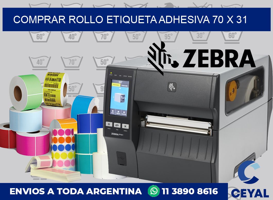 Comprar rollo etiqueta adhesiva 70 x 31