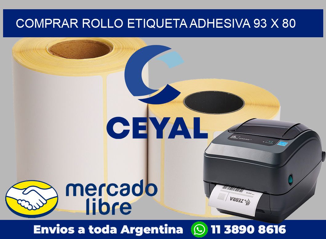 Comprar rollo etiqueta adhesiva 93 x 80