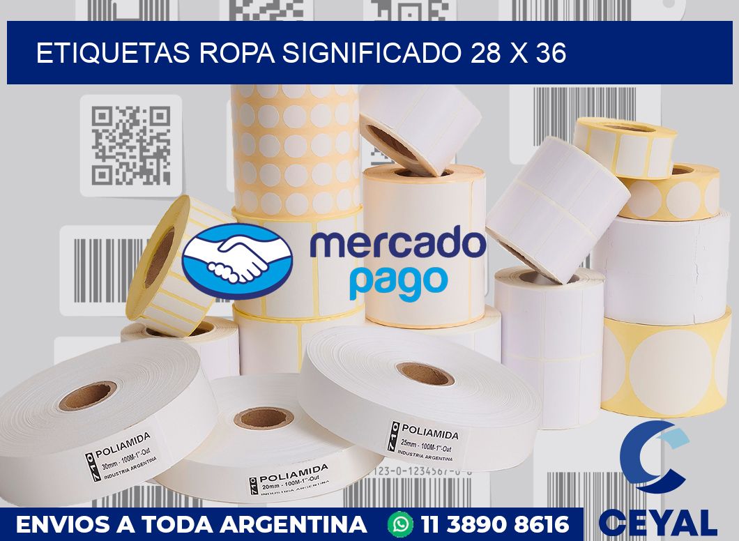 Etiquetas ropa significado 28 x 36