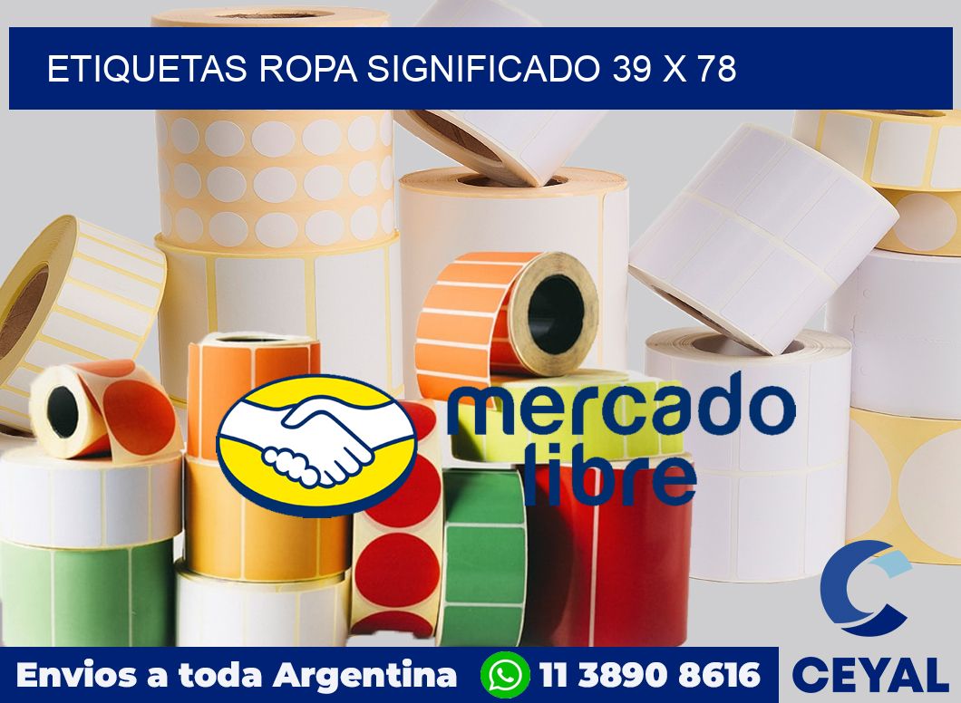 Etiquetas ropa significado 39 x 78
