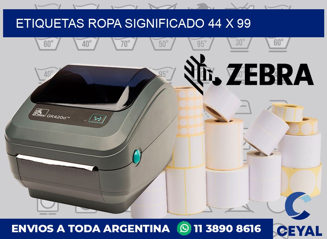 Etiquetas ropa significado 44 x 99