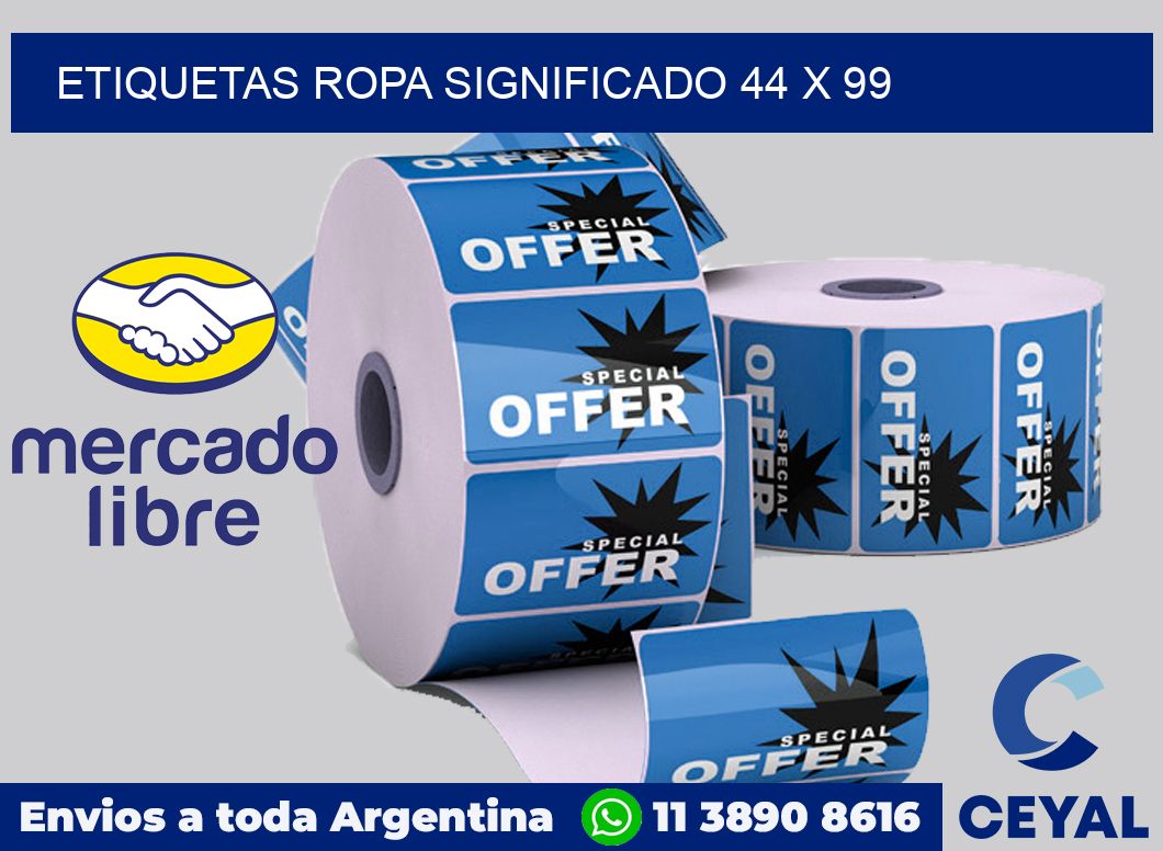 Etiquetas ropa significado 44 x 99