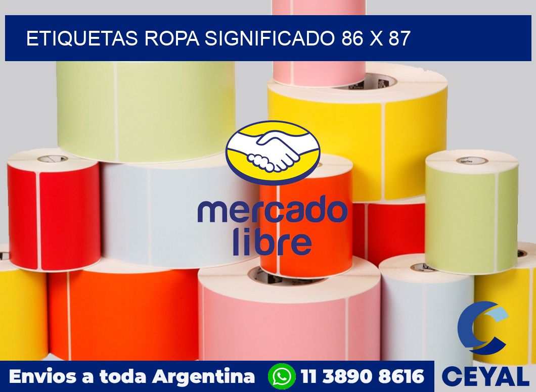 Etiquetas ropa significado 86 x 87