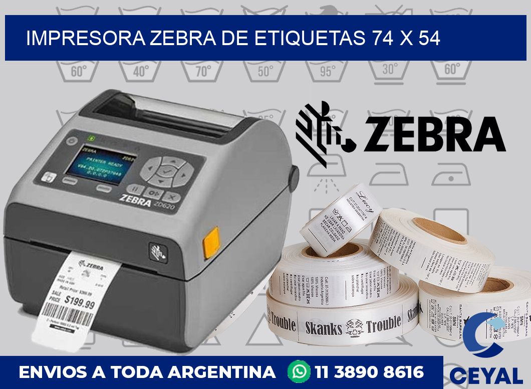 Impresora Zebra de etiquetas 74 x 54