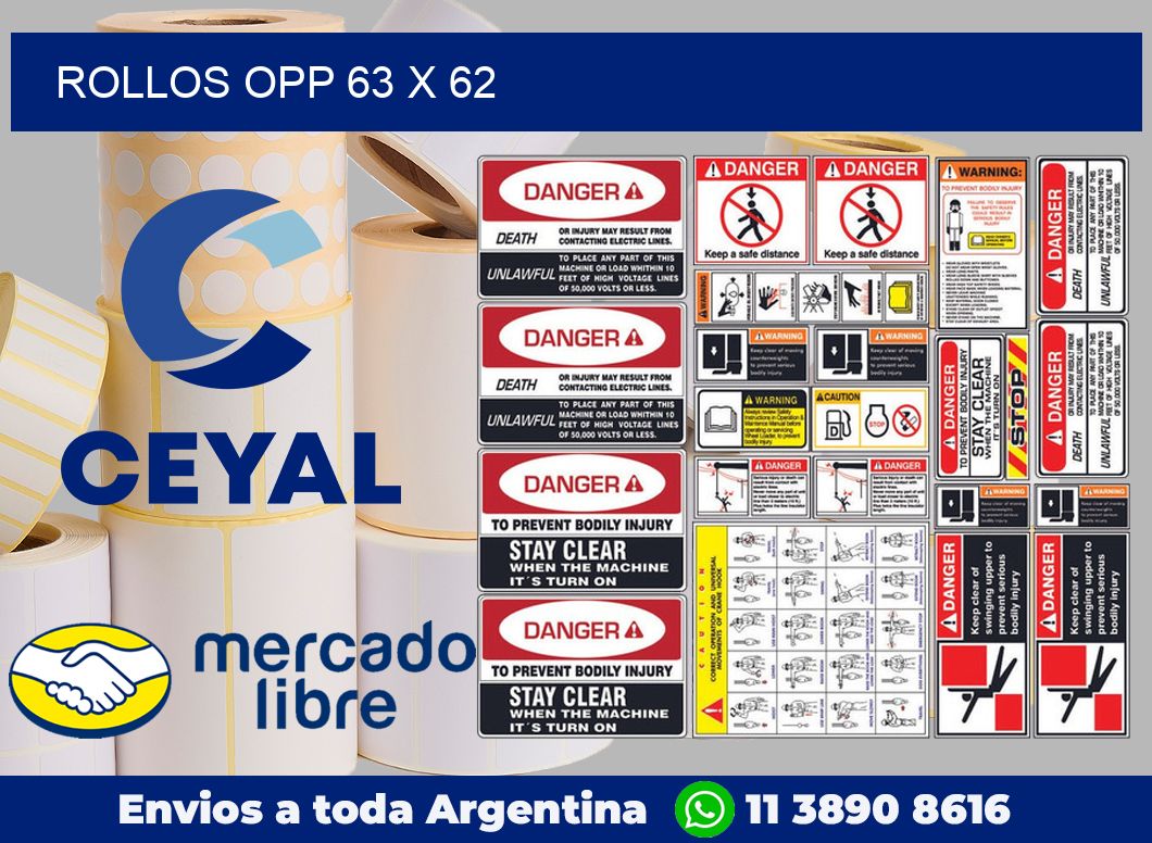 Rollos OPP 63 x 62