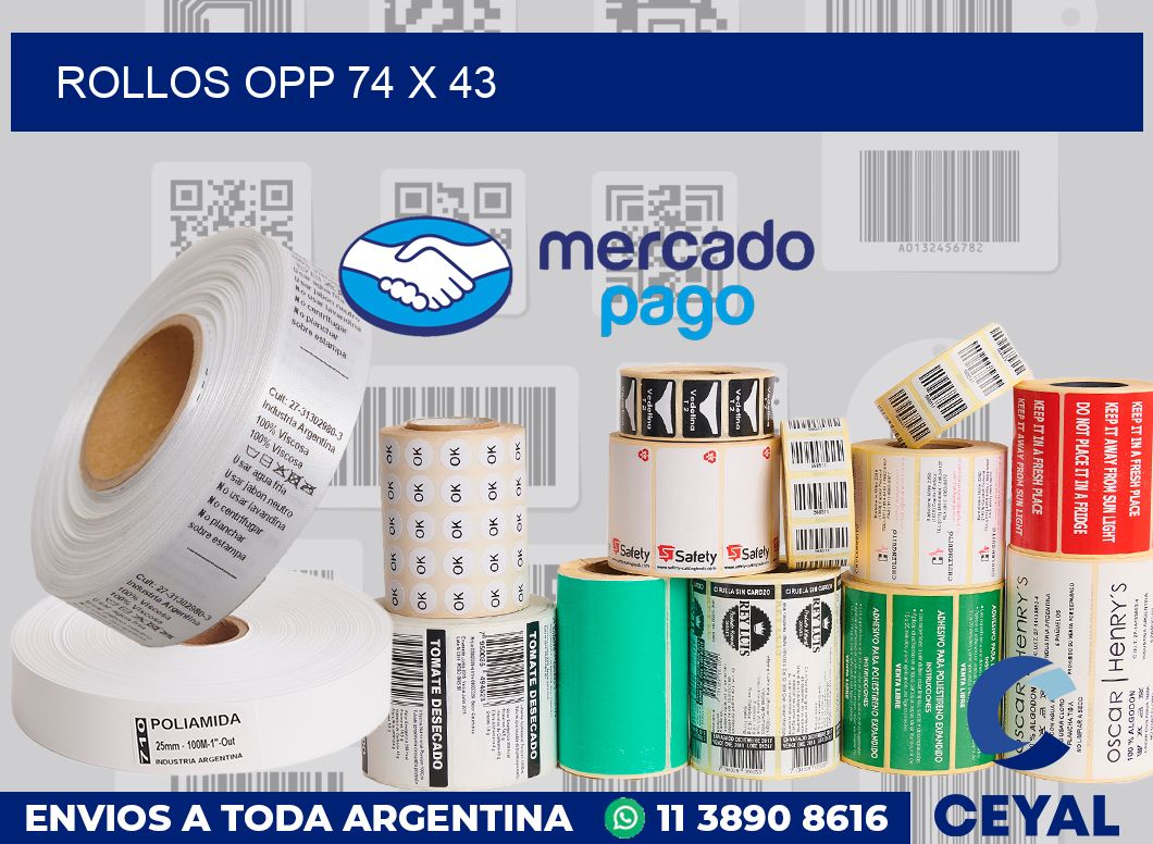 Rollos OPP 74 x 43