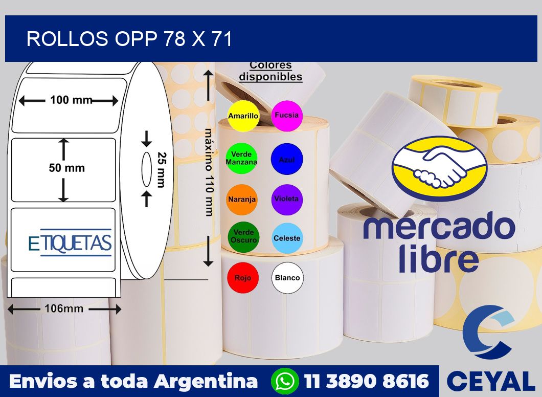 Rollos OPP 78 x 71