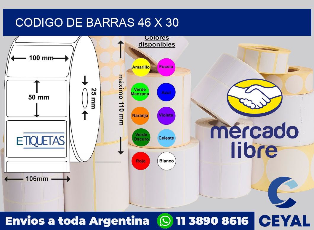 codigo de barras 46 x 30