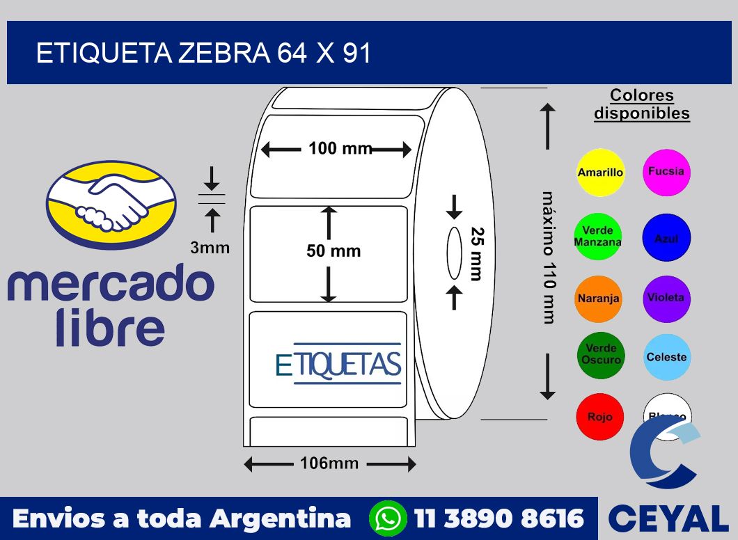 etiqueta zebra 64 x 91