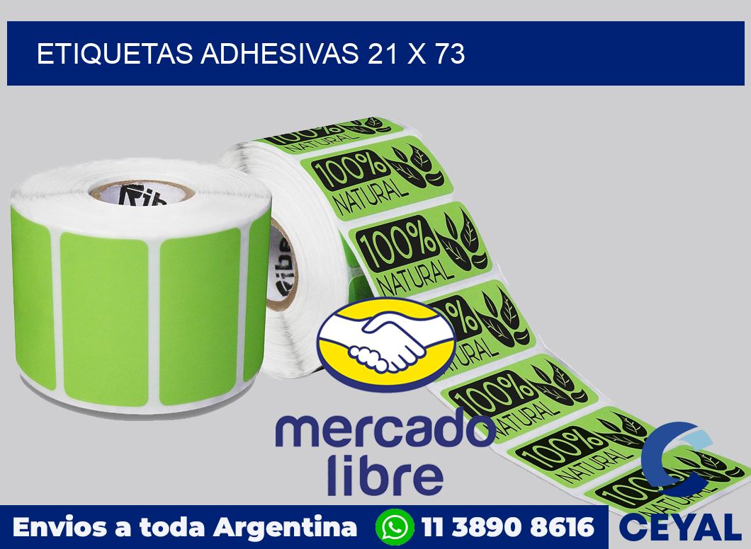 etiquetas adhesivas 21 x 73