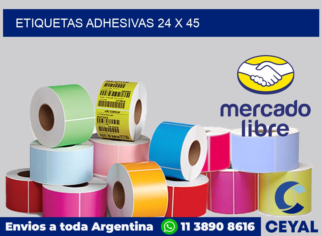 etiquetas adhesivas 24 x 45