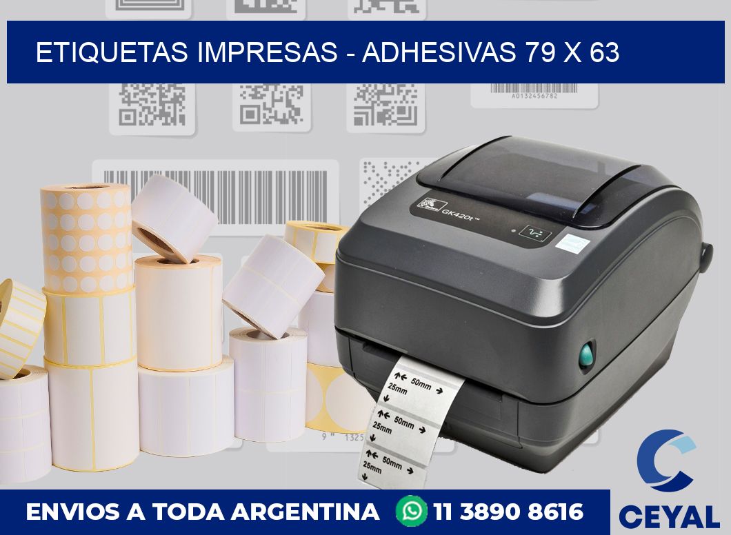 etiquetas impresas – Adhesivas 79 x 63