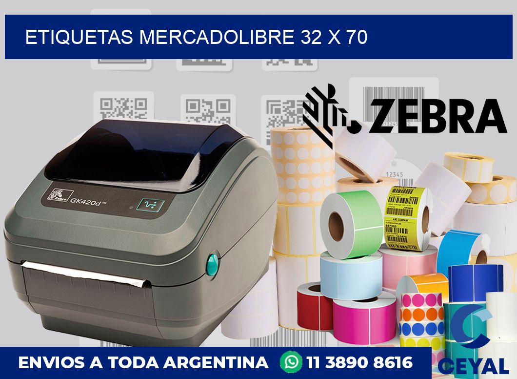 etiquetas mercadolibre 32 x 70