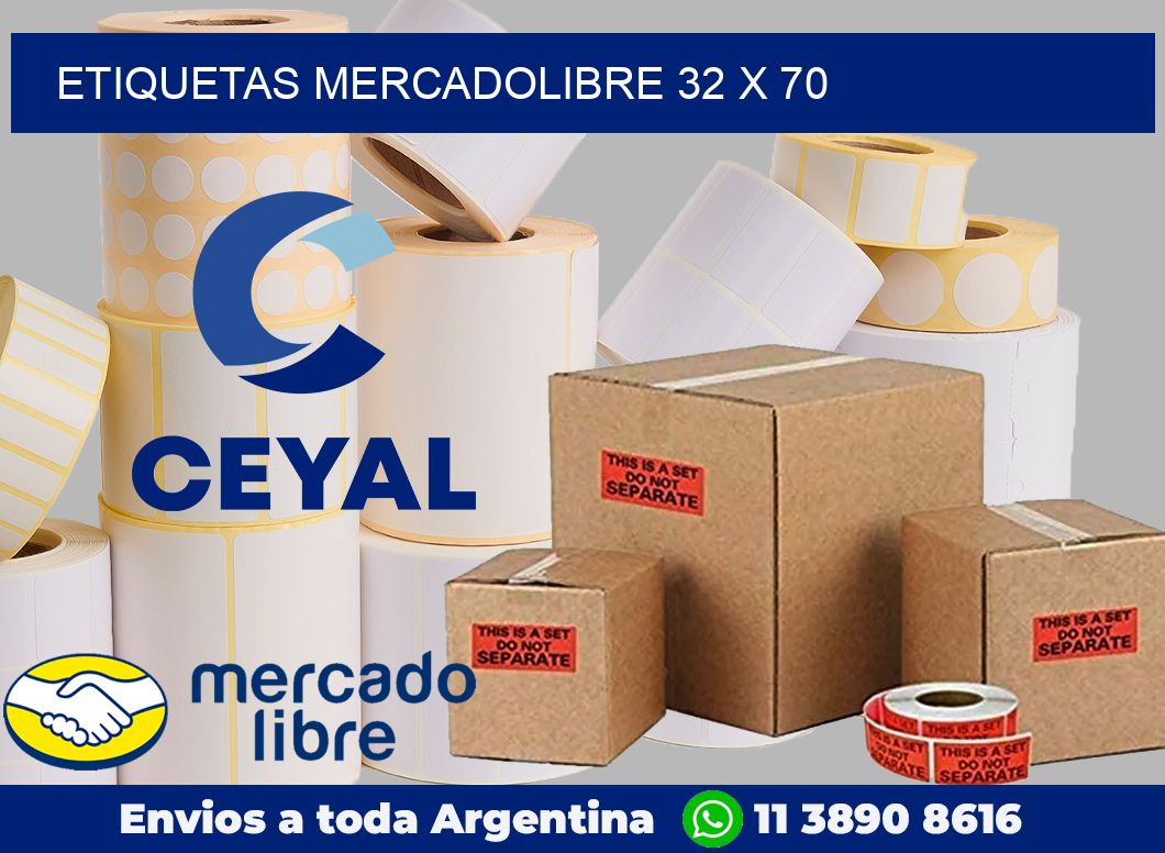 etiquetas mercadolibre 32 x 70