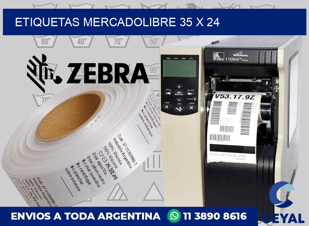 etiquetas mercadolibre 35 x 24
