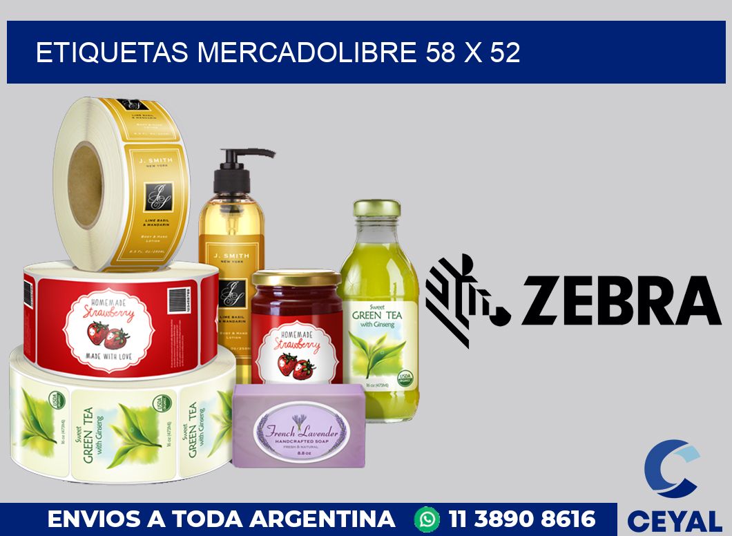 etiquetas mercadolibre 58 x 52