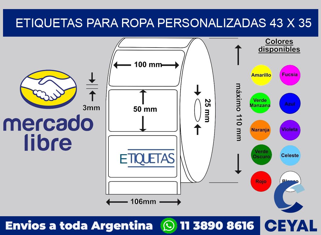 etiquetas para ropa personalizadas 43 x 35