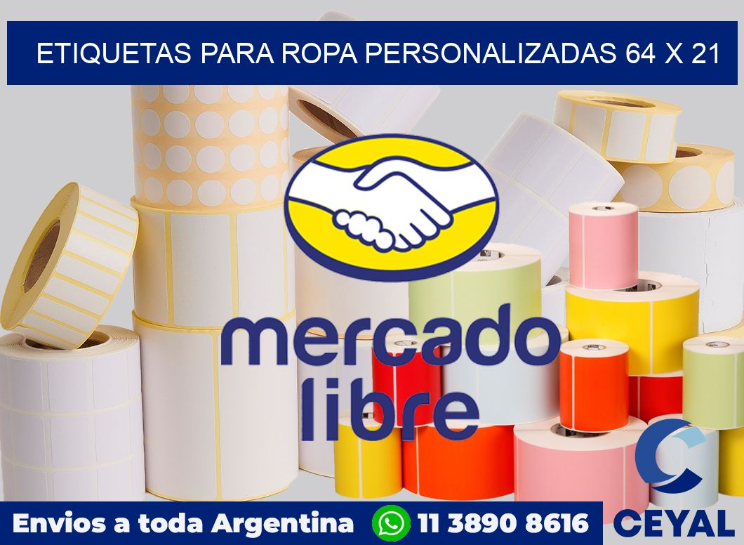 etiquetas para ropa personalizadas 64 x 21