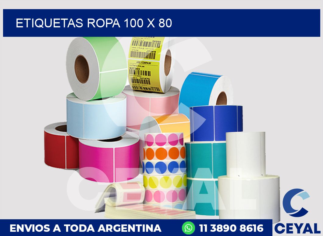 etiquetas ropa 100 x 80