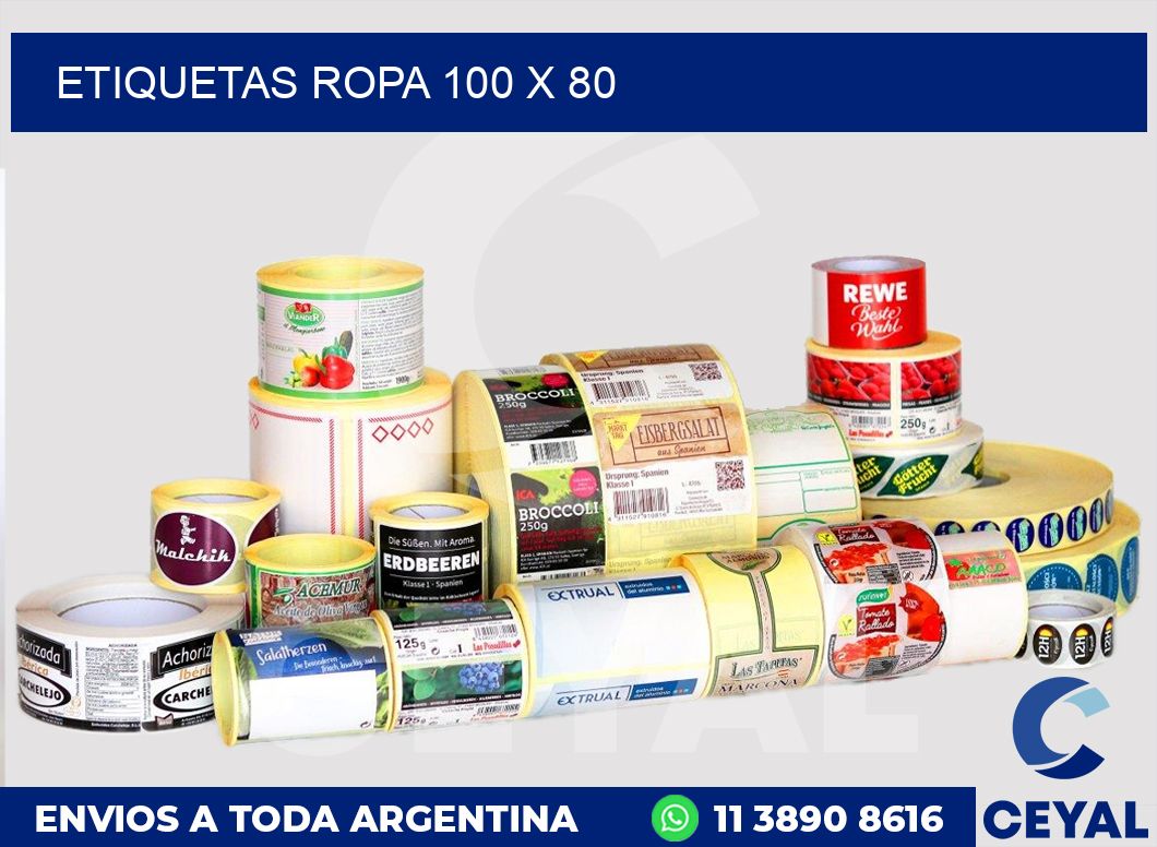 etiquetas ropa 100 x 80
