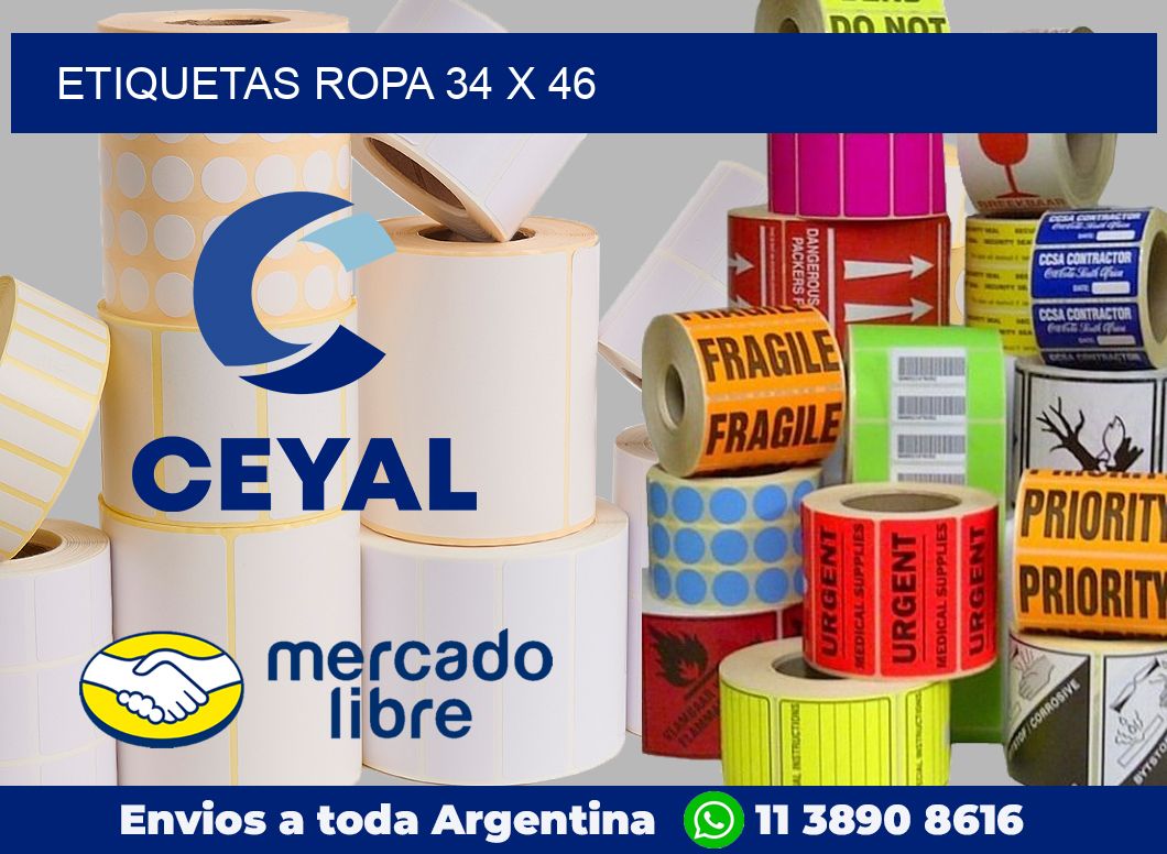 etiquetas ropa 34 x 46