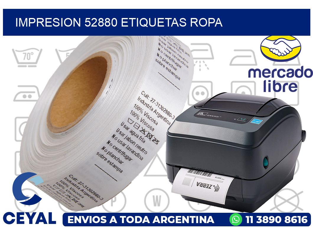impresion 52880 etiquetas ropa