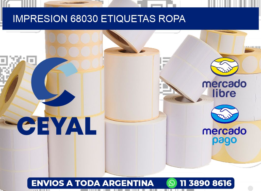impresion 68030 etiquetas ropa