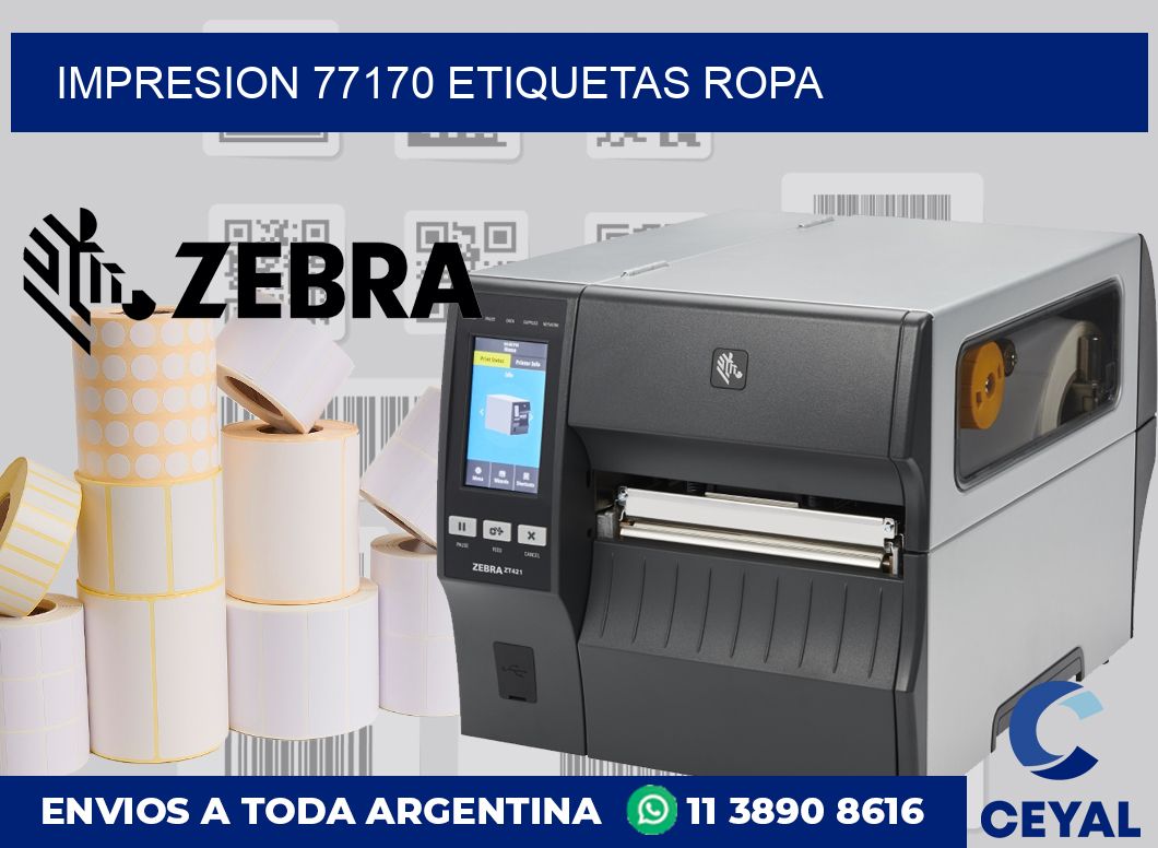 impresion 77170 etiquetas ropa