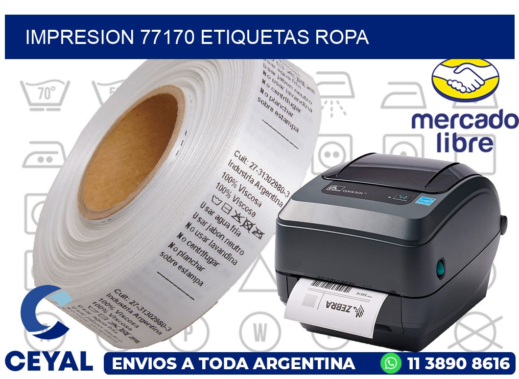 impresion 77170 etiquetas ropa