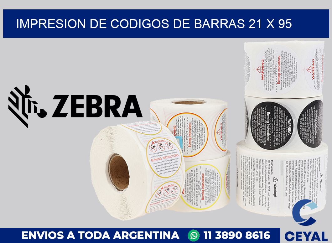 impresion de codigos de barras 21 x 95