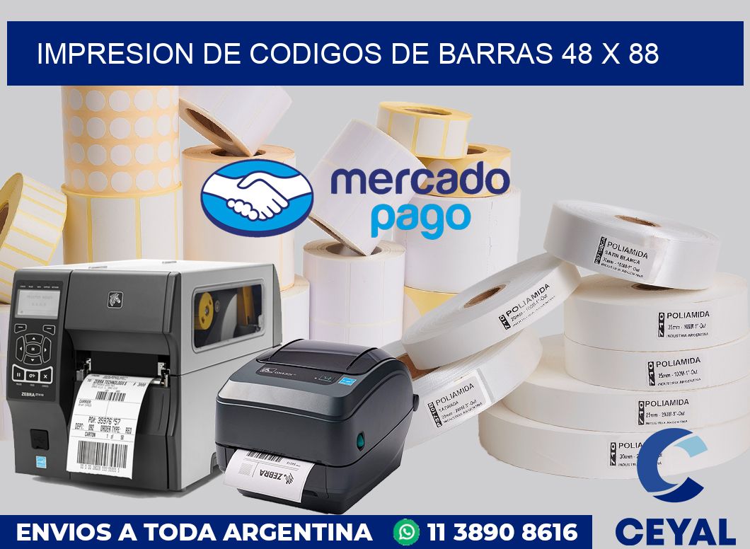 impresion de codigos de barras 48 x 88