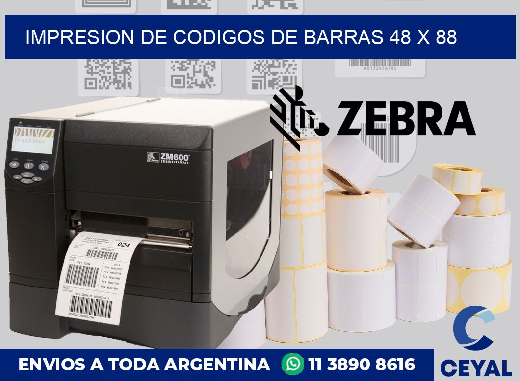 impresion de codigos de barras 48 x 88