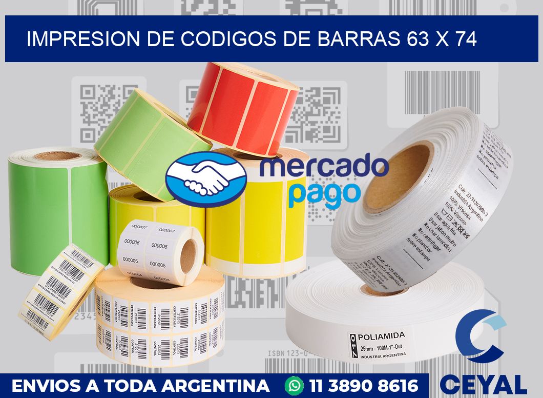impresion de codigos de barras 63 x 74