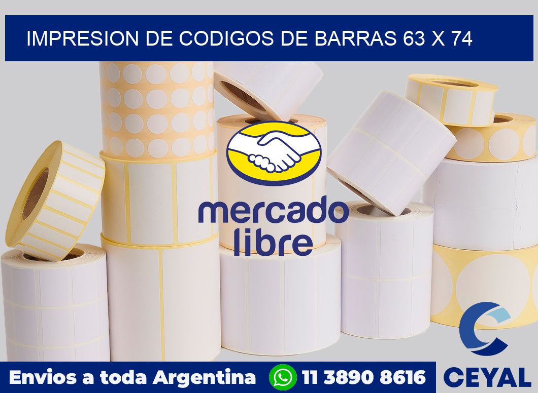 impresion de codigos de barras 63 x 74