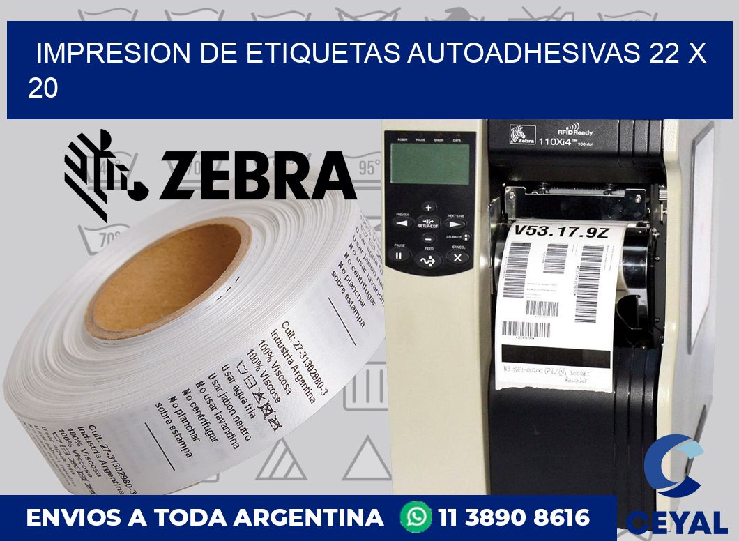 impresion de etiquetas autoadhesivas 22 x 20