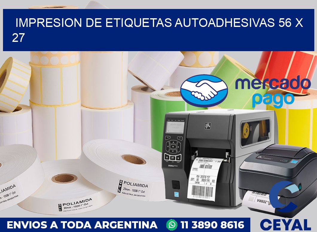 impresion de etiquetas autoadhesivas 56 x 27
