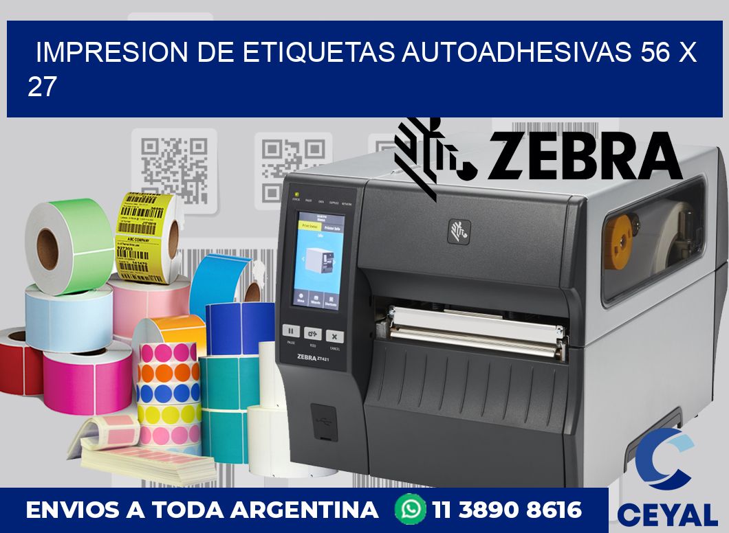 impresion de etiquetas autoadhesivas 56 x 27