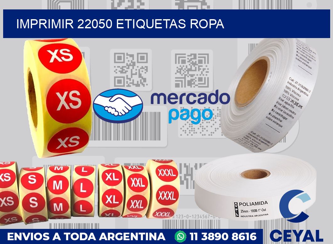 imprimir 22050 etiquetas ropa