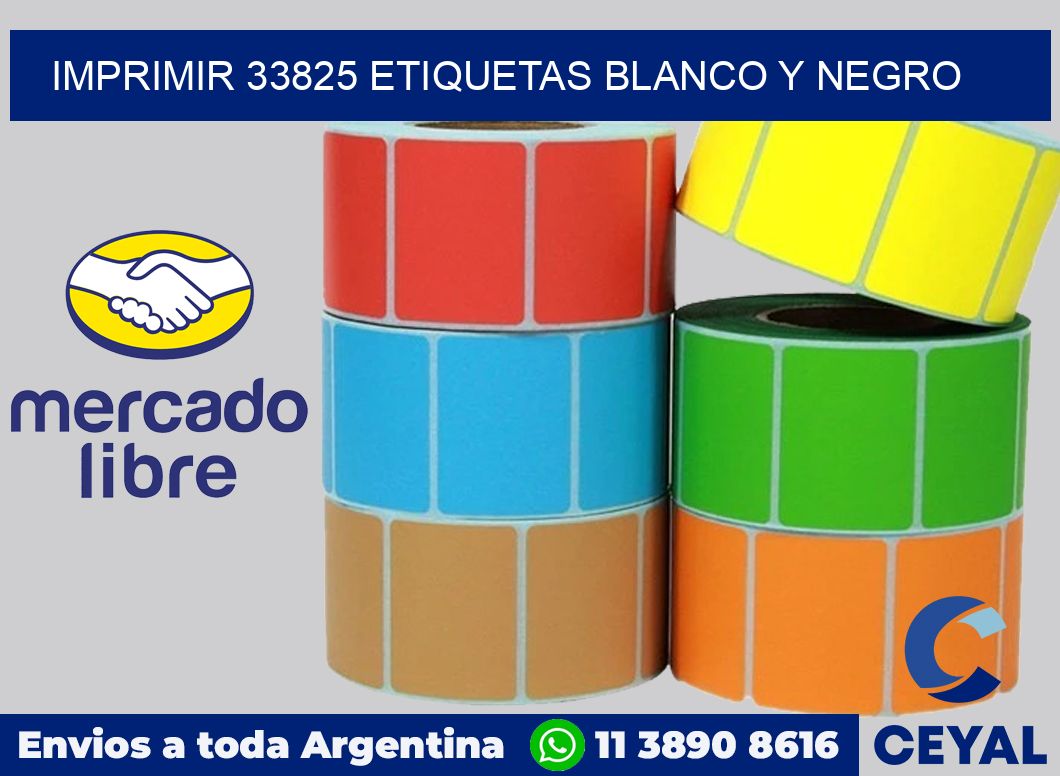 imprimir 33825 etiquetas blanco y negro