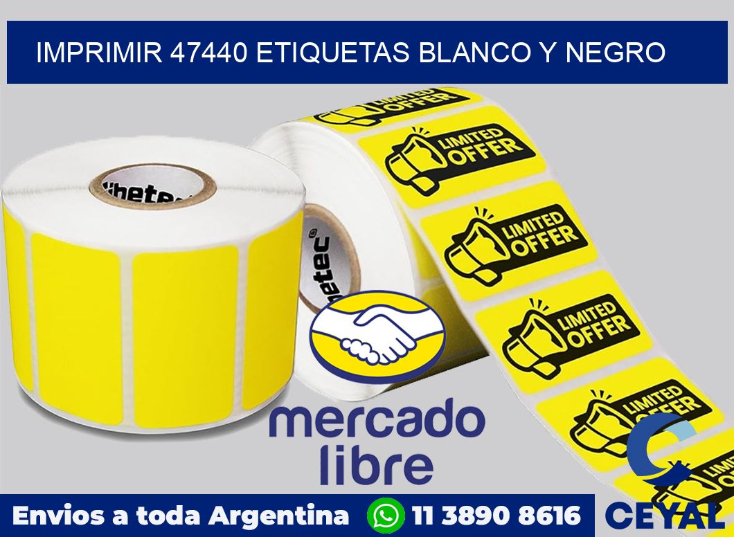 imprimir 47440 etiquetas blanco y negro