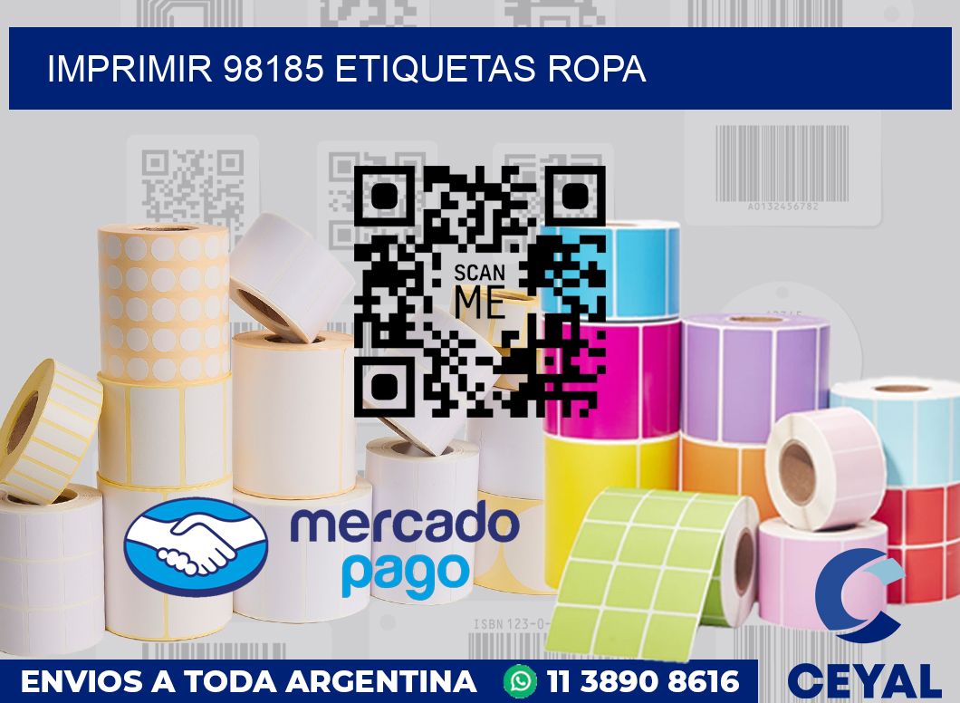 imprimir 98185 etiquetas ropa