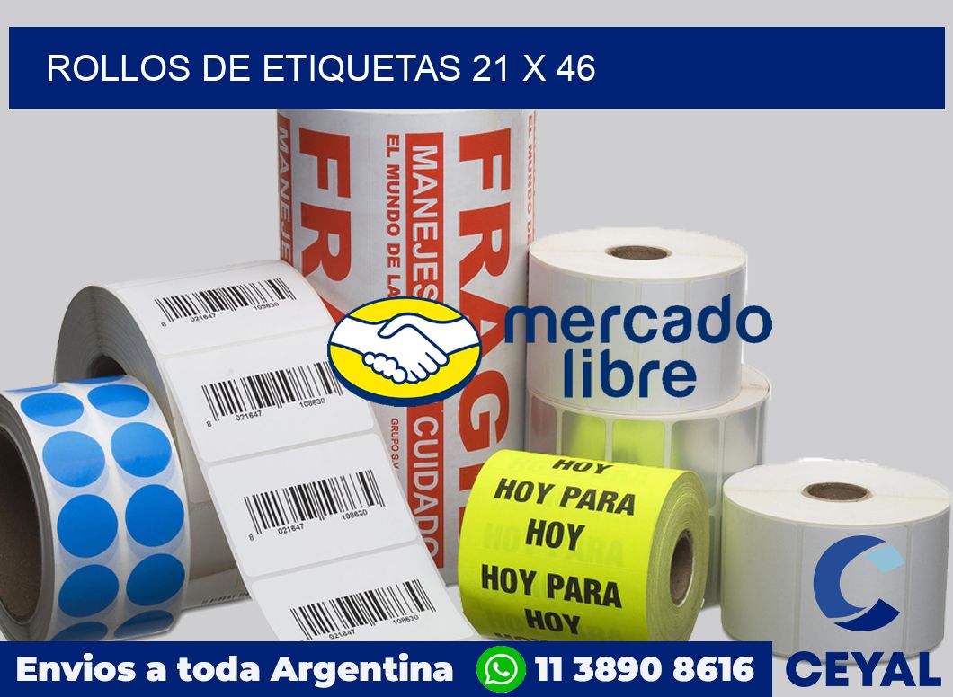 rollos de etiquetas 21 x 46